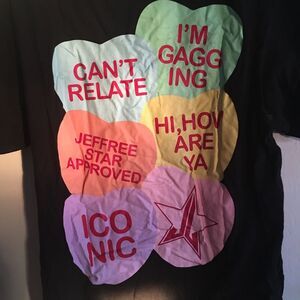 Jeffree Star Cosmetics Valentine Conversation Hearts Shortsleeve shirt Size MD